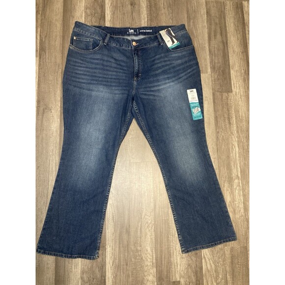 Lee Riders Mid Rise Boot 24W P Regular Fit Blue Jean Pants Denim Stretch New - Picture 1 of 7